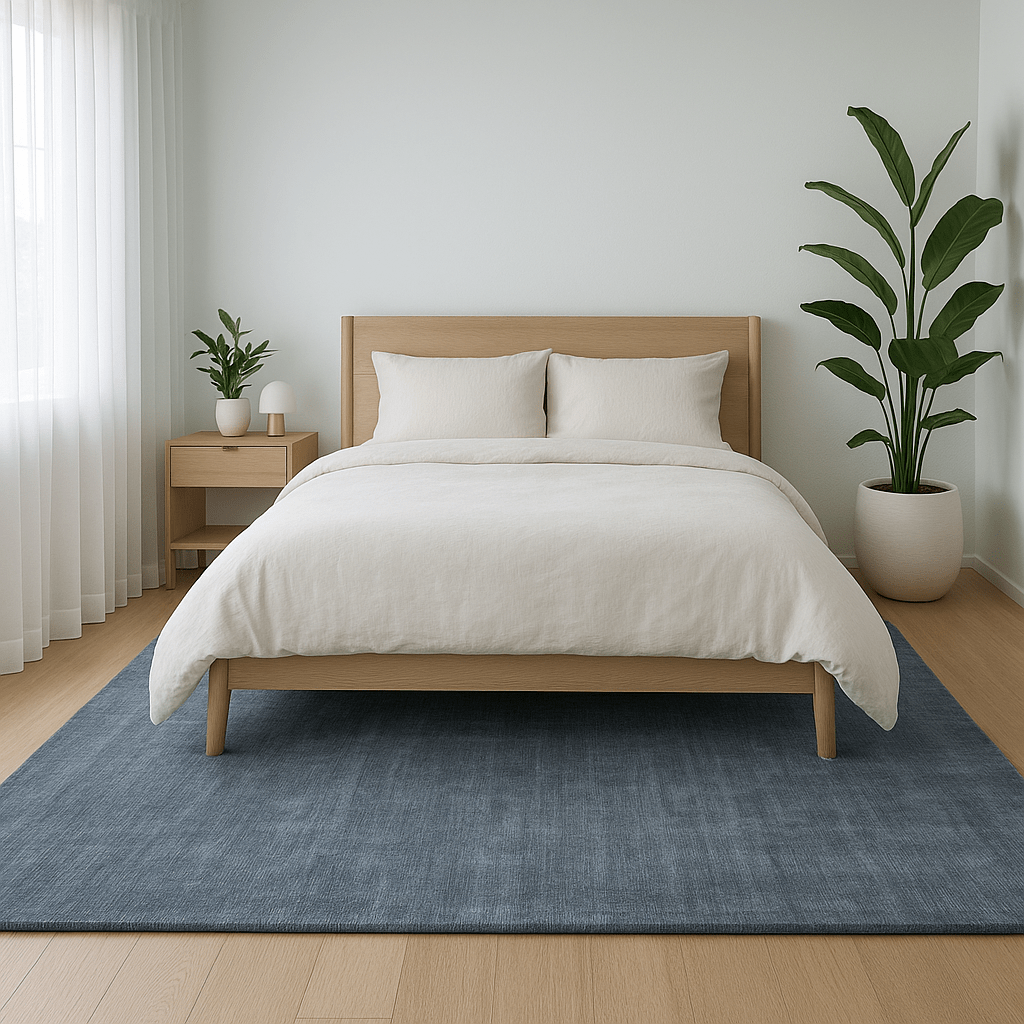 Ash Blue Carpet | Luxury Wool Handloomed - The Carpetier™