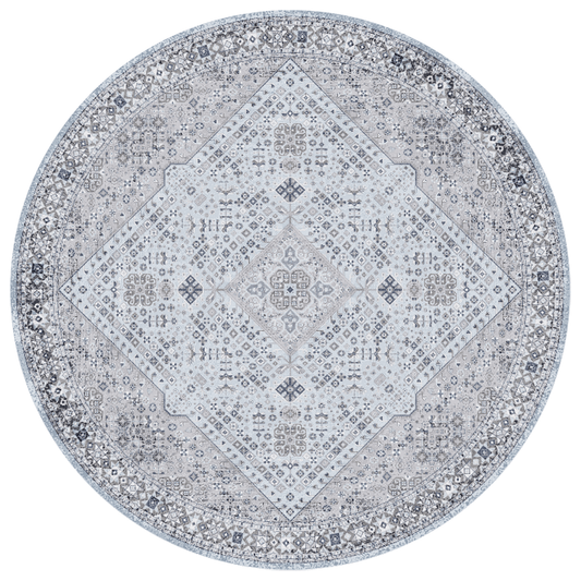 Azure Palace Round Carpet | Polyfibre Cashmere - The Carpetier™