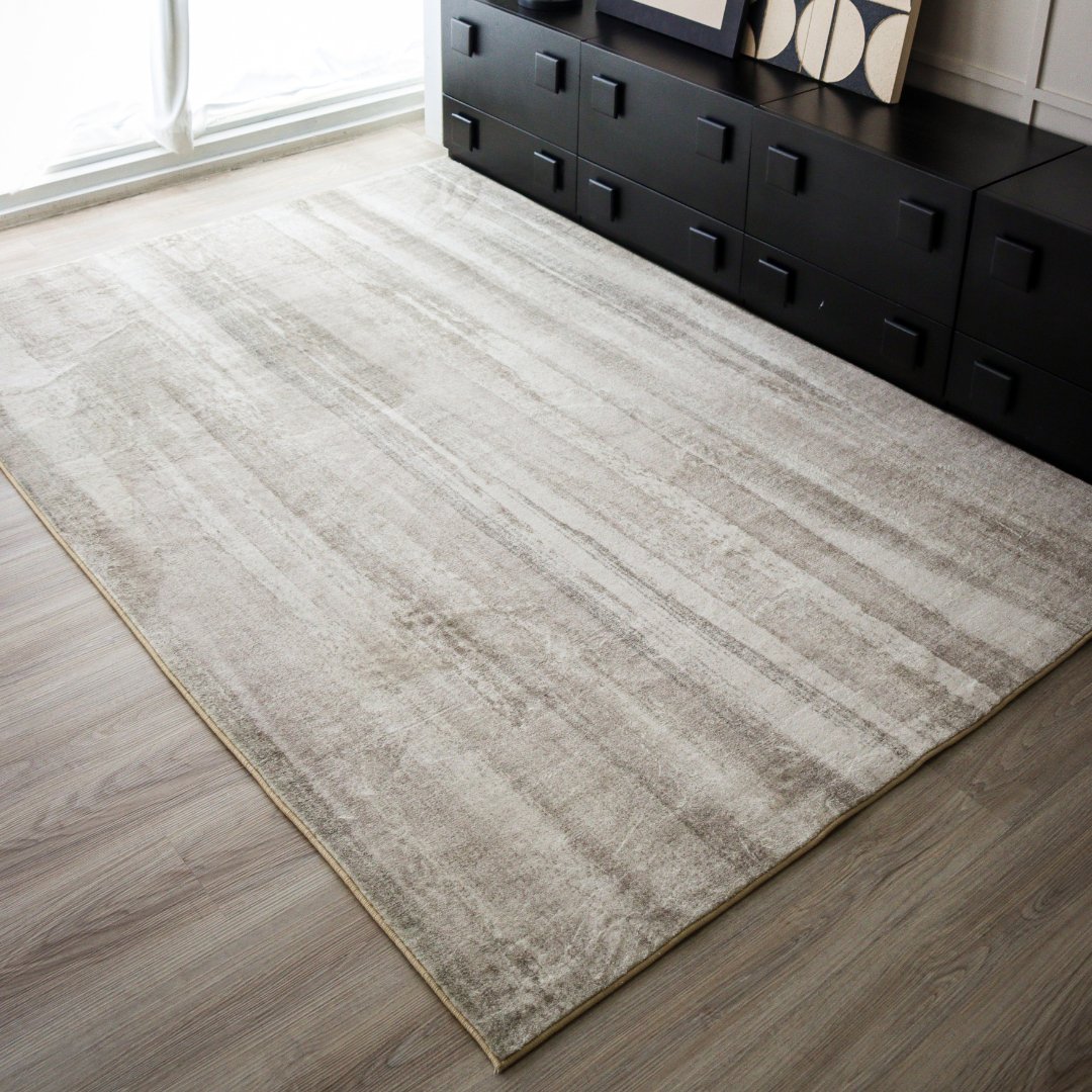 Beige Cascade Carpet | Modern | Polyfibre Cashmere Series - The Carpetier™