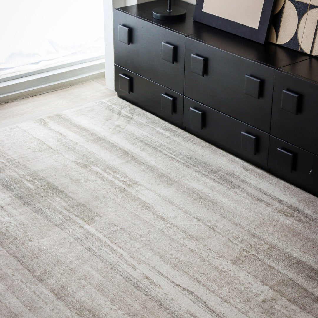 Beige Cascade Carpet | Modern | Polyfibre Cashmere Series - The Carpetier™