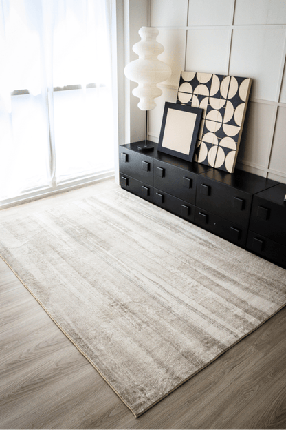 Beige Cascade Carpet | Modern | Polyfibre Cashmere Series - The Carpetier™