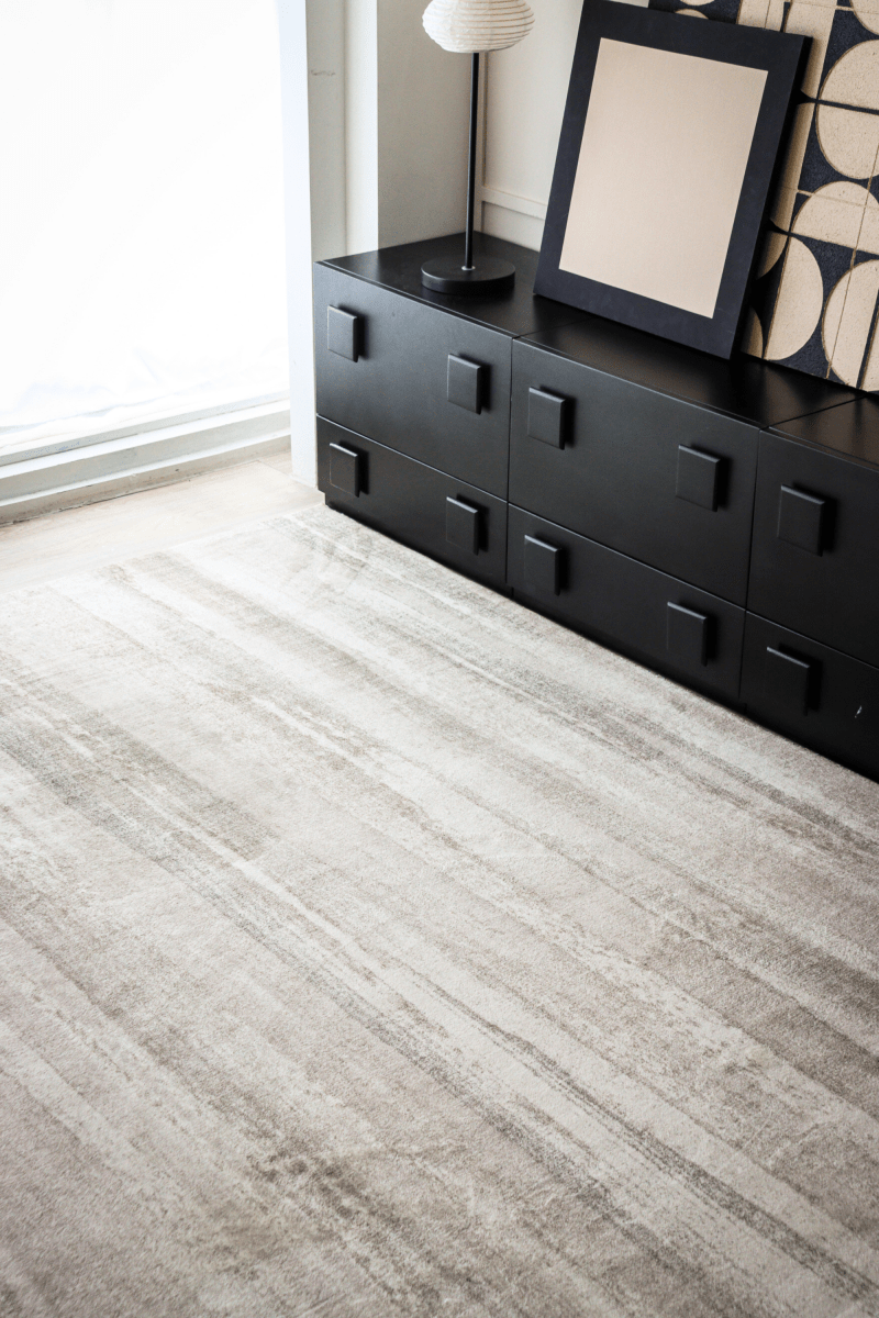 Beige Cascade Carpet | Modern | Polyfibre Cashmere Series - The Carpetier™