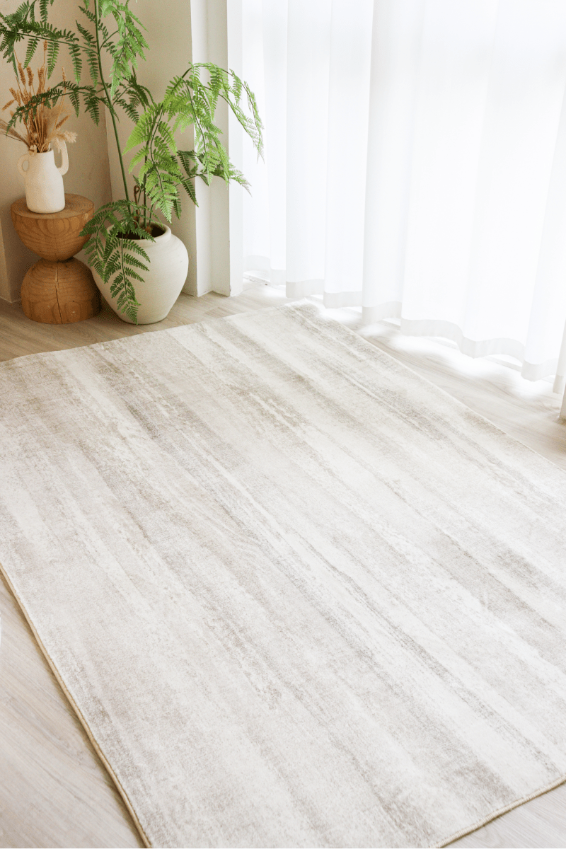 Beige Cascade Carpet | Modern | Polyfibre Cashmere Series - The Carpetier™