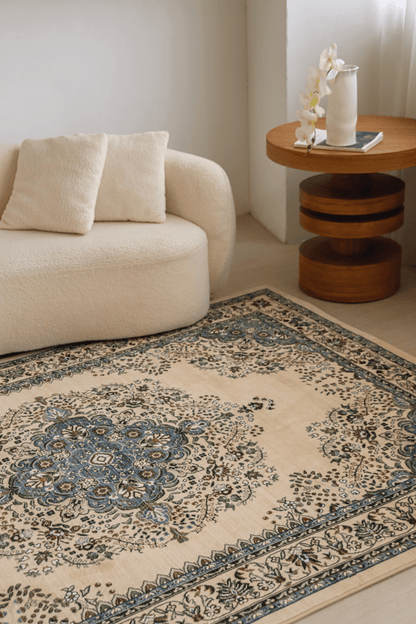 Blueveil Medallion Carpet | Polyfibre Cashmere - The Carpetier™