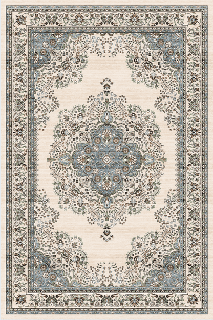 Blueveil Medallion Carpet | Polyfibre Cashmere - The Carpetier™