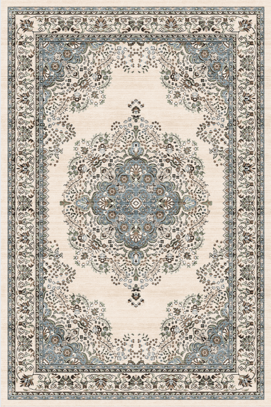Blueveil Medallion Carpet | Polyfibre Cashmere - The Carpetier™