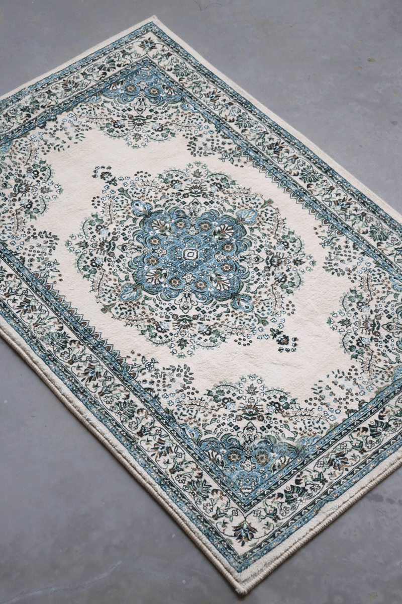 Blueveil Medallion Floor Mat | Polyfibre Cashmere - The Carpetier™