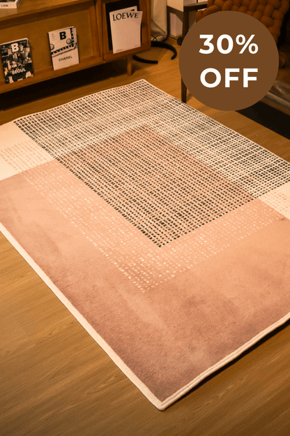 Blush Grid Carpet | Wilton Dyed Series - The Carpetier™