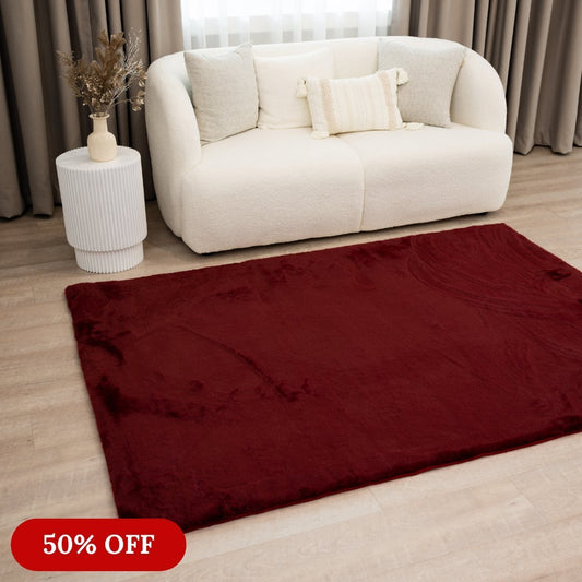 Cherry Maroon Cloud Fur Carpet - The Carpetier™