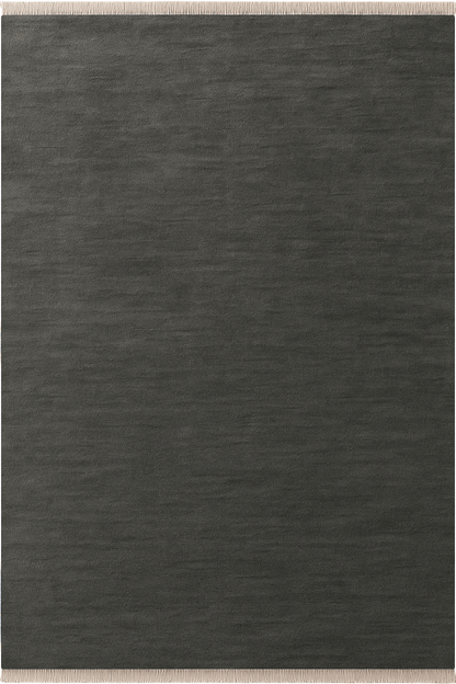 Coal | New Zealand Wool Handloomed With Tassels - The Carpetier™