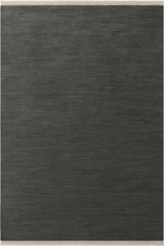 Coal | New Zealand Wool Handloomed With Tassels - The Carpetier™
