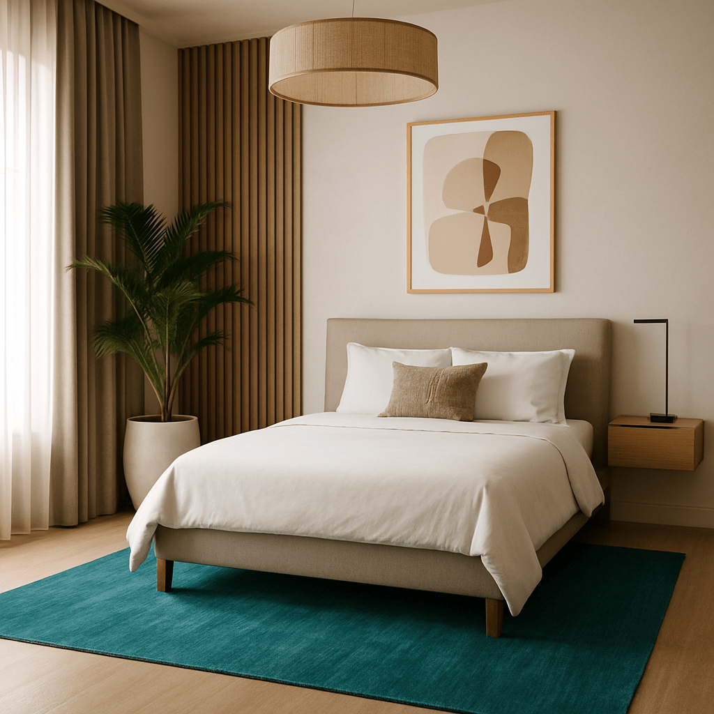 Cobalt Teal Carpet | Luxury Wool Handloomed - The Carpetier™