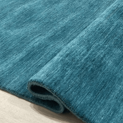 Cobalt Teal Carpet | Luxury Wool Handloomed - The Carpetier™