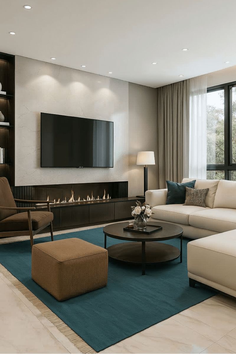 Cobalt Teal | New Zealand Wool Handloomed With Tassels - The Carpetier™