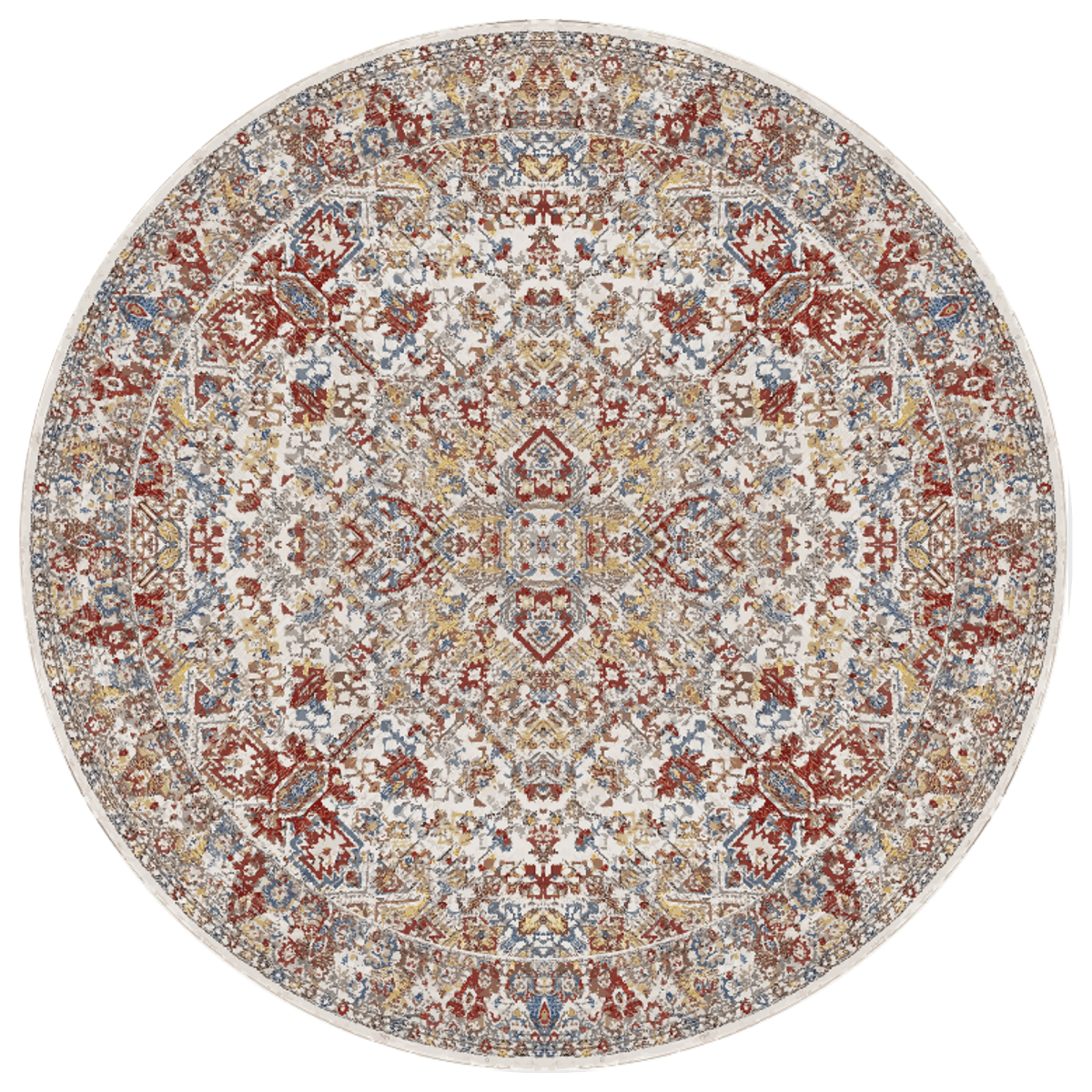 Crimson Heritage Round Carpet | Polyfibre Cashmere - The Carpetier™