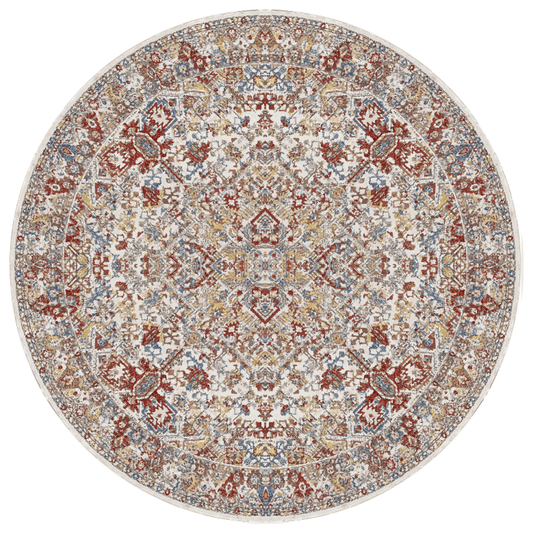 Crimson Heritage Round Carpet | Polyfibre Cashmere - The Carpetier™