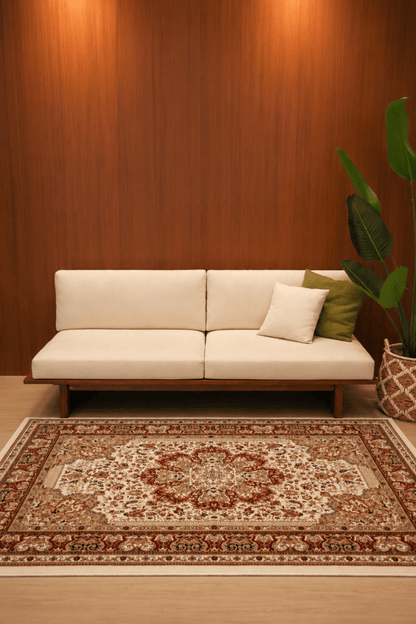 Crimson White Palace Carpet | Ankara | Royal Persian Series - The Carpetier™