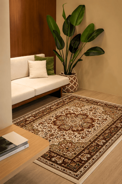 Crimson White Palace Carpet | Ankara | Royal Persian Series - The Carpetier™