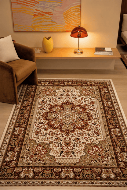 Crimson White Palace Carpet | Ankara | Royal Persian Series - The Carpetier™
