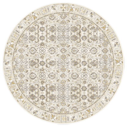Daffodil Shiraz Round Carpet | Polyfibre Cashmere - The Carpetier™