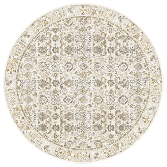 Daffodil Shiraz Round Carpet | Polyfibre Cashmere - The Carpetier™