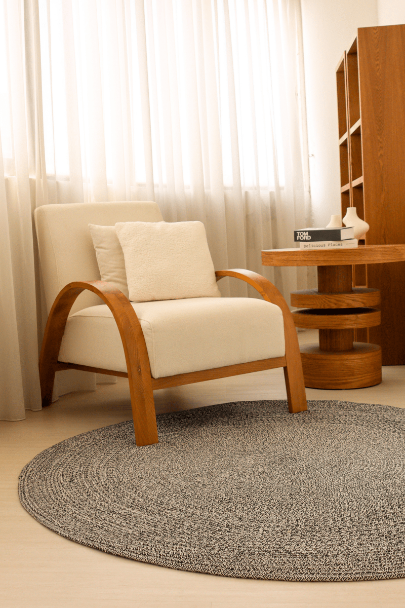Denim Round Carpet | 100% Nylon | Dual - Sided - The Carpetier™
