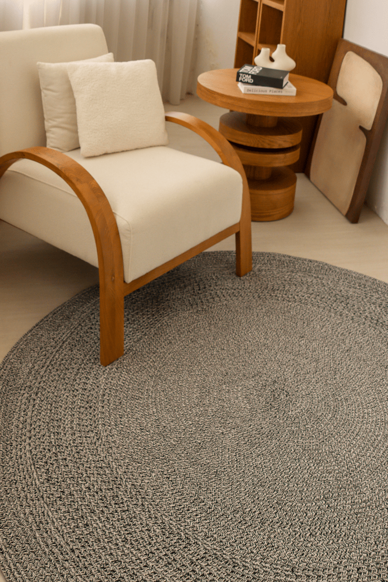 Denim Round Carpet | 100% Nylon | Dual - Sided - The Carpetier™
