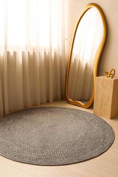 Denim Round Carpet | 100% Nylon | Dual - Sided - The Carpetier™