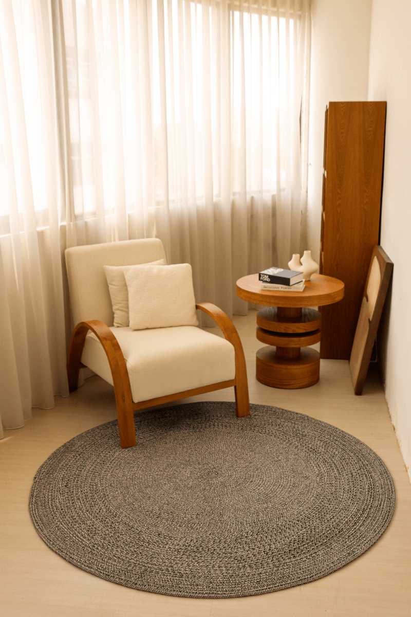 Denim Round Carpet | 100% Nylon | Dual - Sided - The Carpetier™