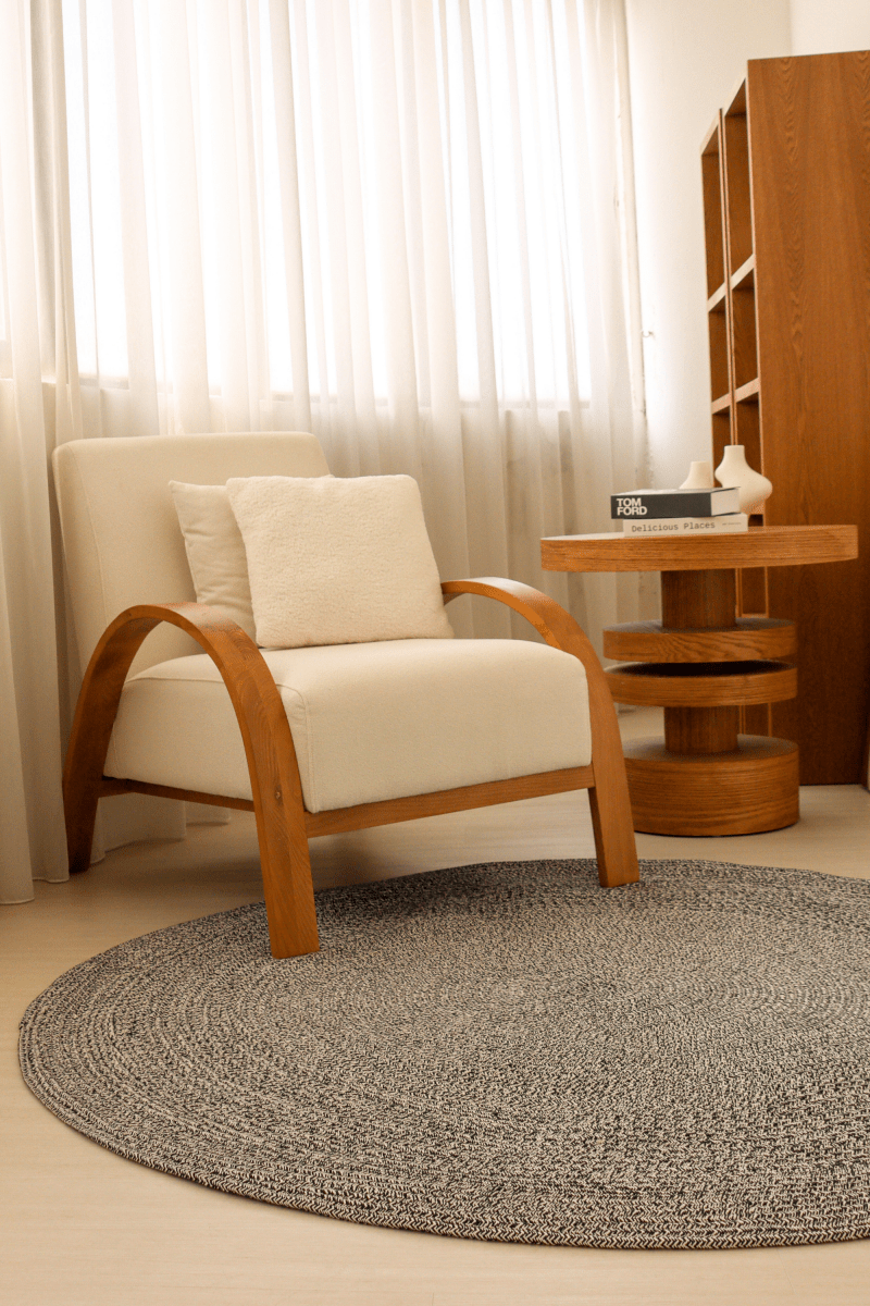 Denim Round Carpet | 100% Nylon | Dual - Sided - The Carpetier™