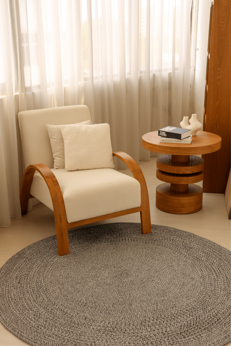 Denim Round Carpet | 100% Nylon | Dual - Sided - The Carpetier™