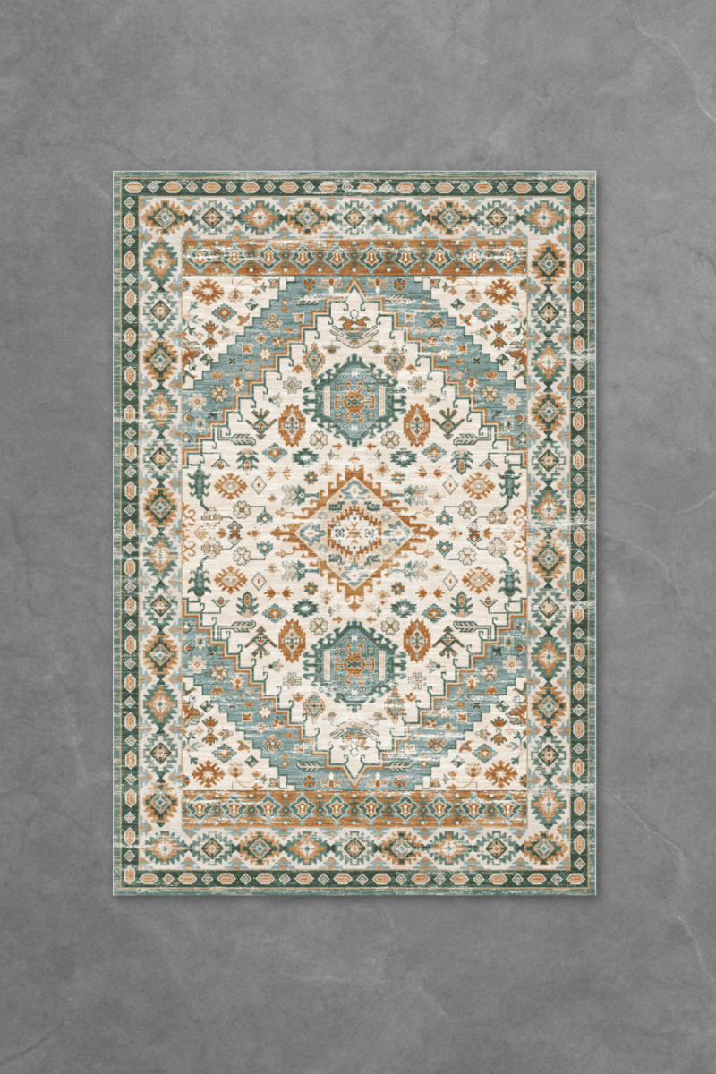 Emerald Jewel Floor Mat | Polyfibre Cashmere - The Carpetier™
