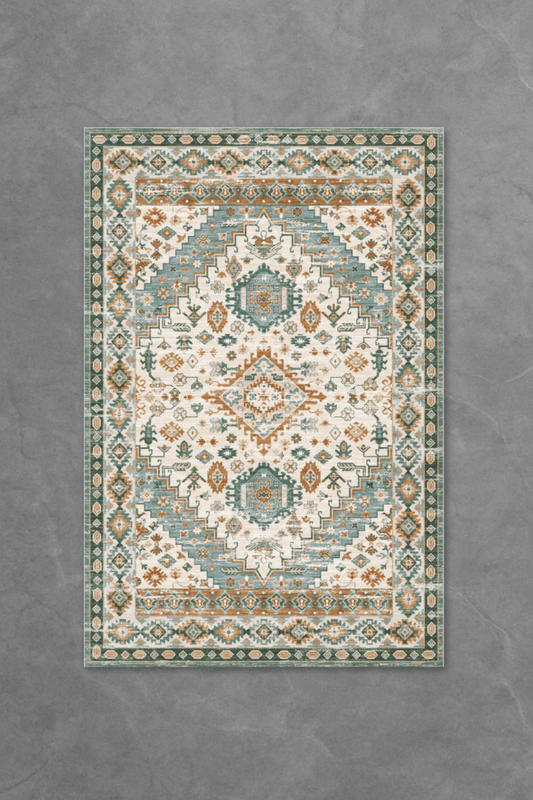Emerald Jewel Floor Mat | Polyfibre Cashmere - The Carpetier™