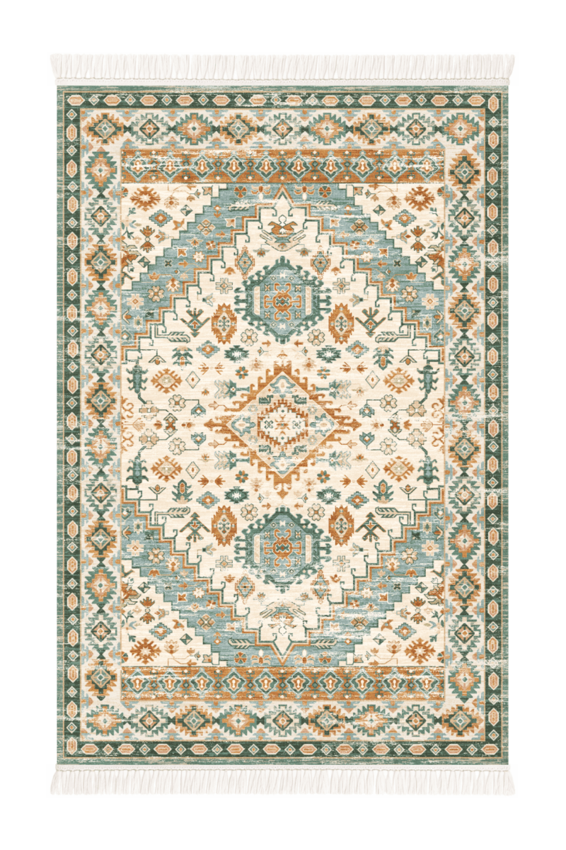 Emerald Jewel Prayer Mat | Polyfibre Cashmere - The Carpetier™