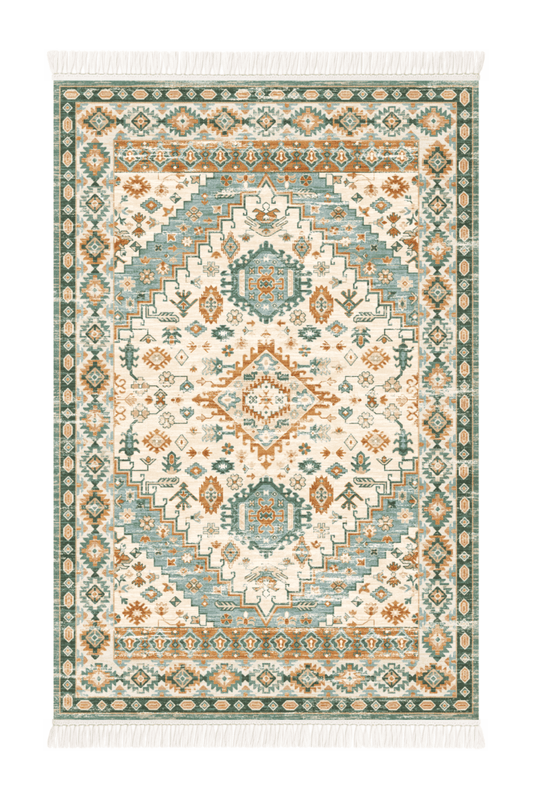 Emerald Jewel Prayer Mat | Polyfibre Cashmere - The Carpetier™