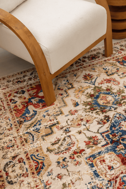 Faded Byzantine Jewel Carpet | Polyfibre Cashmere - The Carpetier™