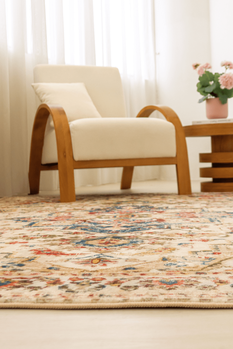 Faded Byzantine Jewel Carpet | Polyfibre Cashmere - The Carpetier™