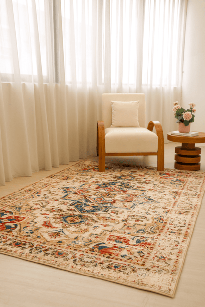 Faded Byzantine Jewel Carpet | Polyfibre Cashmere - The Carpetier™