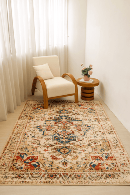 Faded Byzantine Jewel Carpet | Polyfibre Cashmere - The Carpetier™