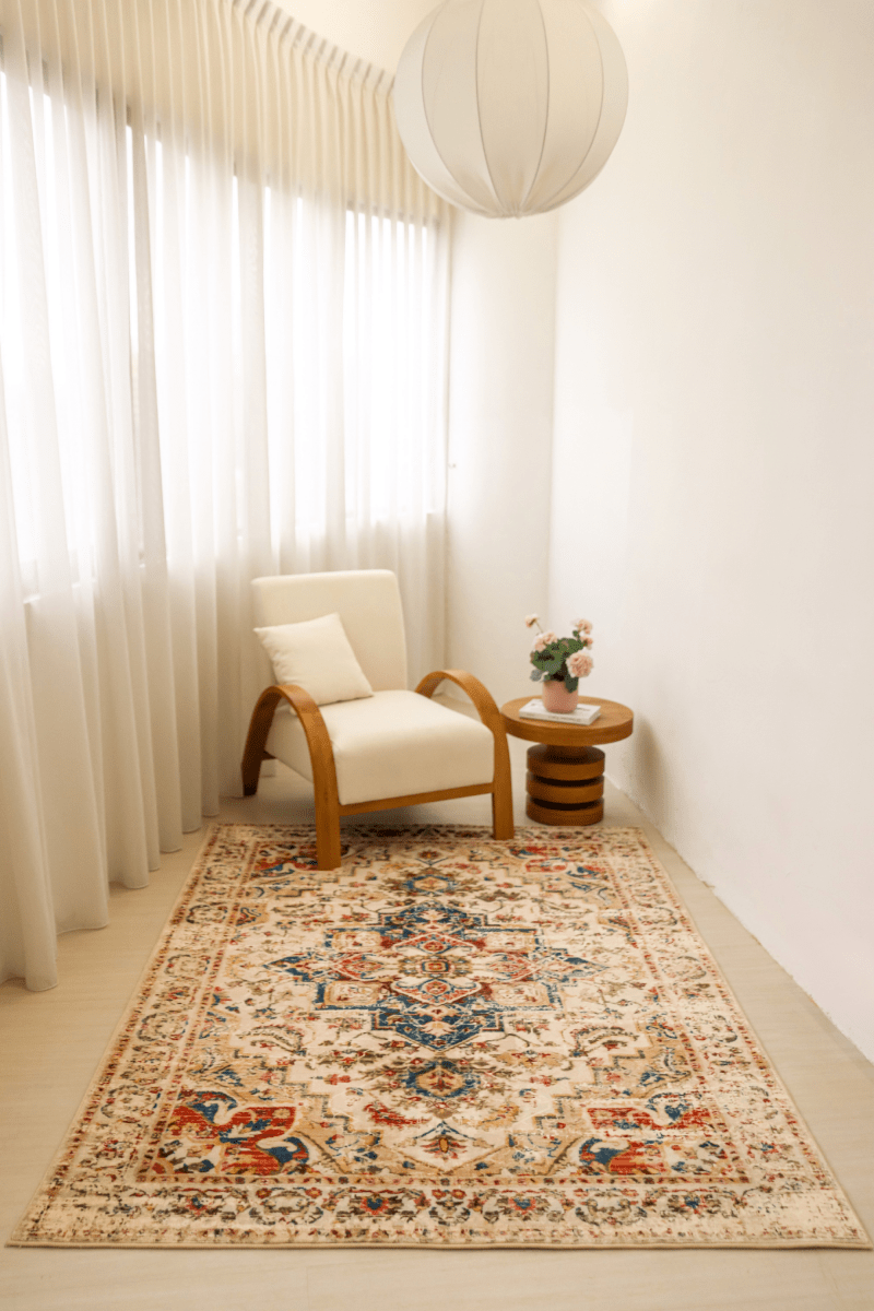 Faded Byzantine Jewel Carpet | Polyfibre Cashmere - The Carpetier™