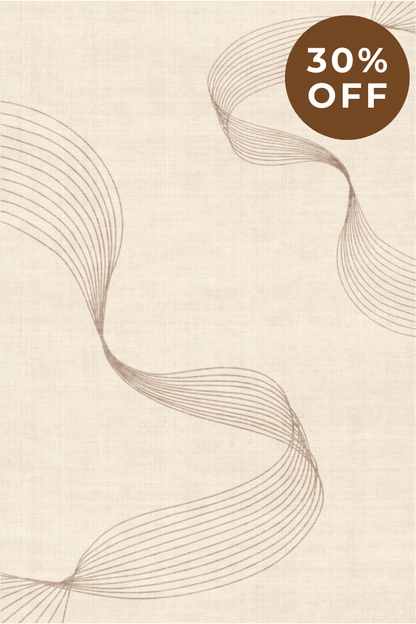 Flowing Lines Carpet | Polyfibre Cashmere - The Carpetier™