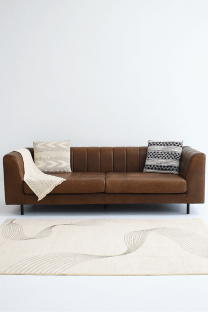 Flowing Lines Carpet | Scandinavian | Polyfibre Cashmere Series - The Carpetier™