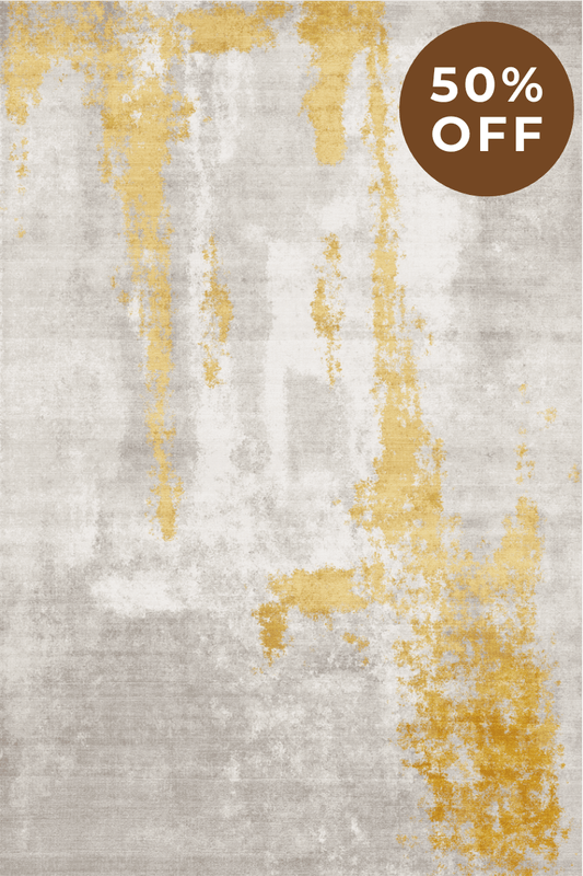 Gold Splash Carpet | Modern | Polyfibre Cashmere Series - The Carpetier™