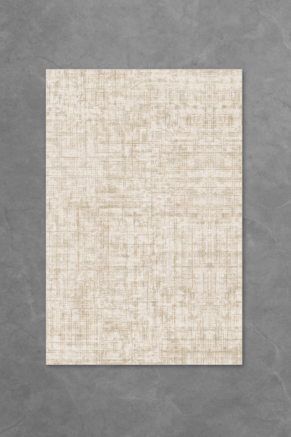 Golden Crosshatch Floor Mat | Polyfibre Cashmere - The Carpetier™