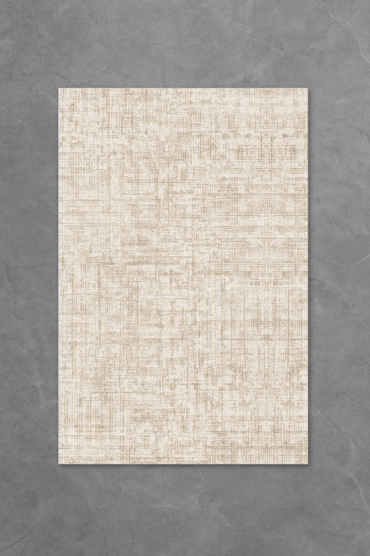 Golden Crosshatch Floor Mat | Polyfibre Cashmere - The Carpetier™