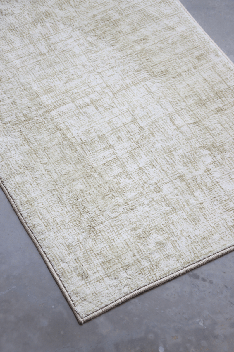 Golden Crosshatch Floor Mat | Polyfibre Cashmere - The Carpetier™