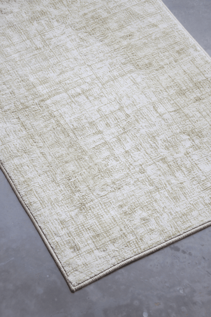 Golden Crosshatch Floor Mat | Polyfibre Cashmere - The Carpetier™