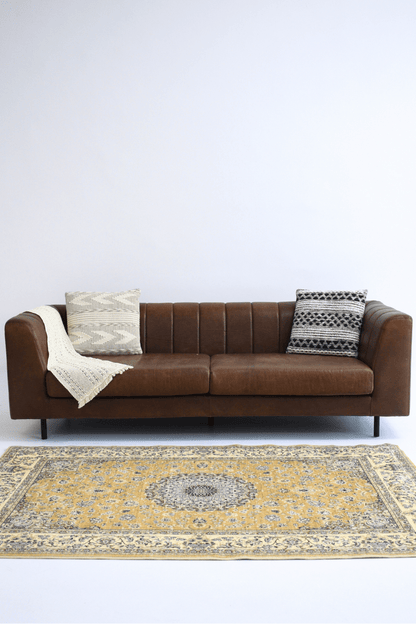 Golden Medallion Carpet | Persian | Polyfibre Cashmere Series - The Carpetier™