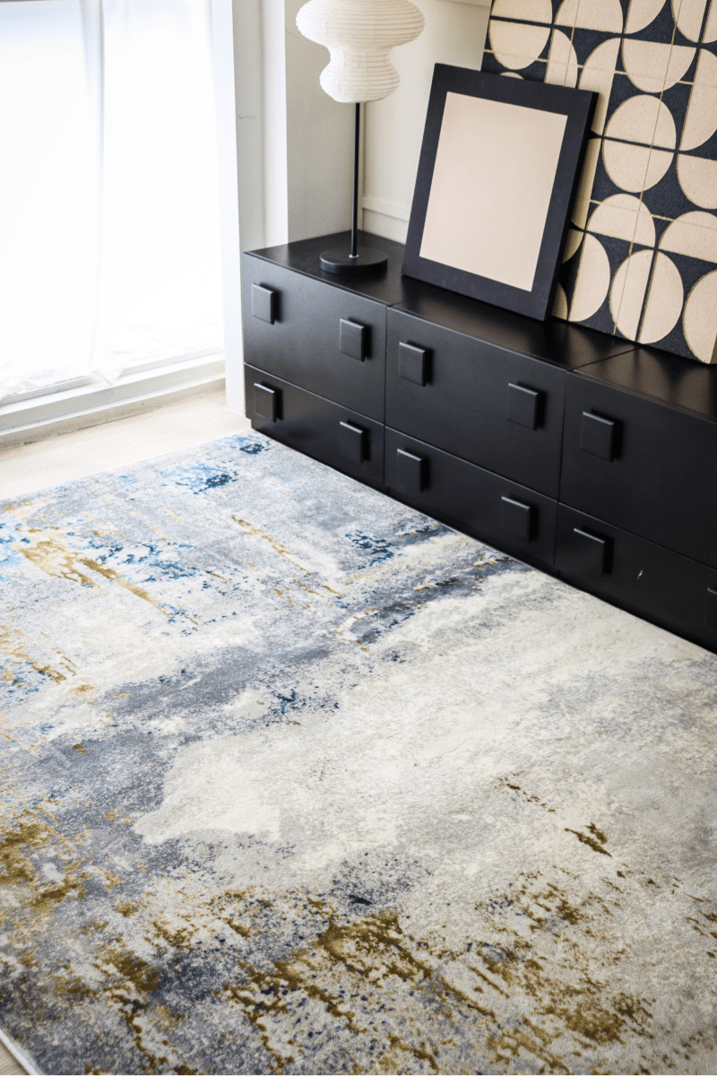 Golden Sapphire Carpet | Modern | Polyfibre Cashmere Series - The Carpetier™