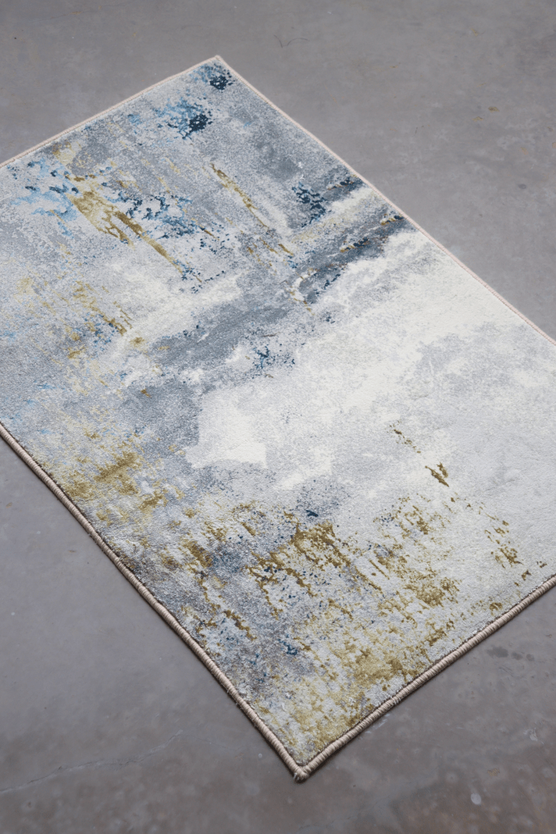 Golden Sapphire Floor Mat | Polyfibre Cashmere - The Carpetier™